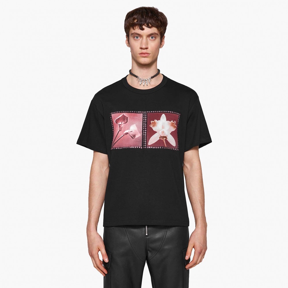MISBHV LILY / ORCHID / ROBERT MAPPLETHORPE T-SHIRT in BLACK